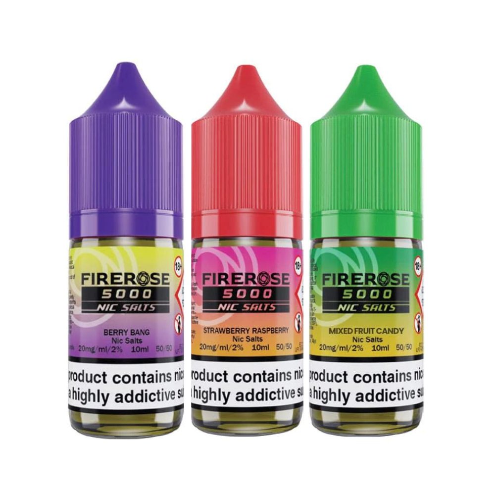 Firerose 5000 10ml Nic Salts E-liquids Box of 10 #Simbavapes#
