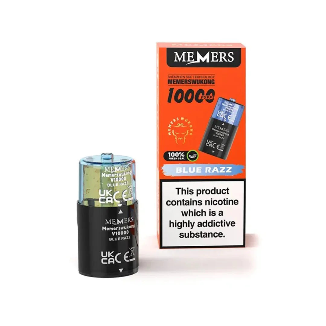 Ske Memers Wukong V10000 Prefilled Pods Pack of 5 - Blue Razz - vapeukwholesale