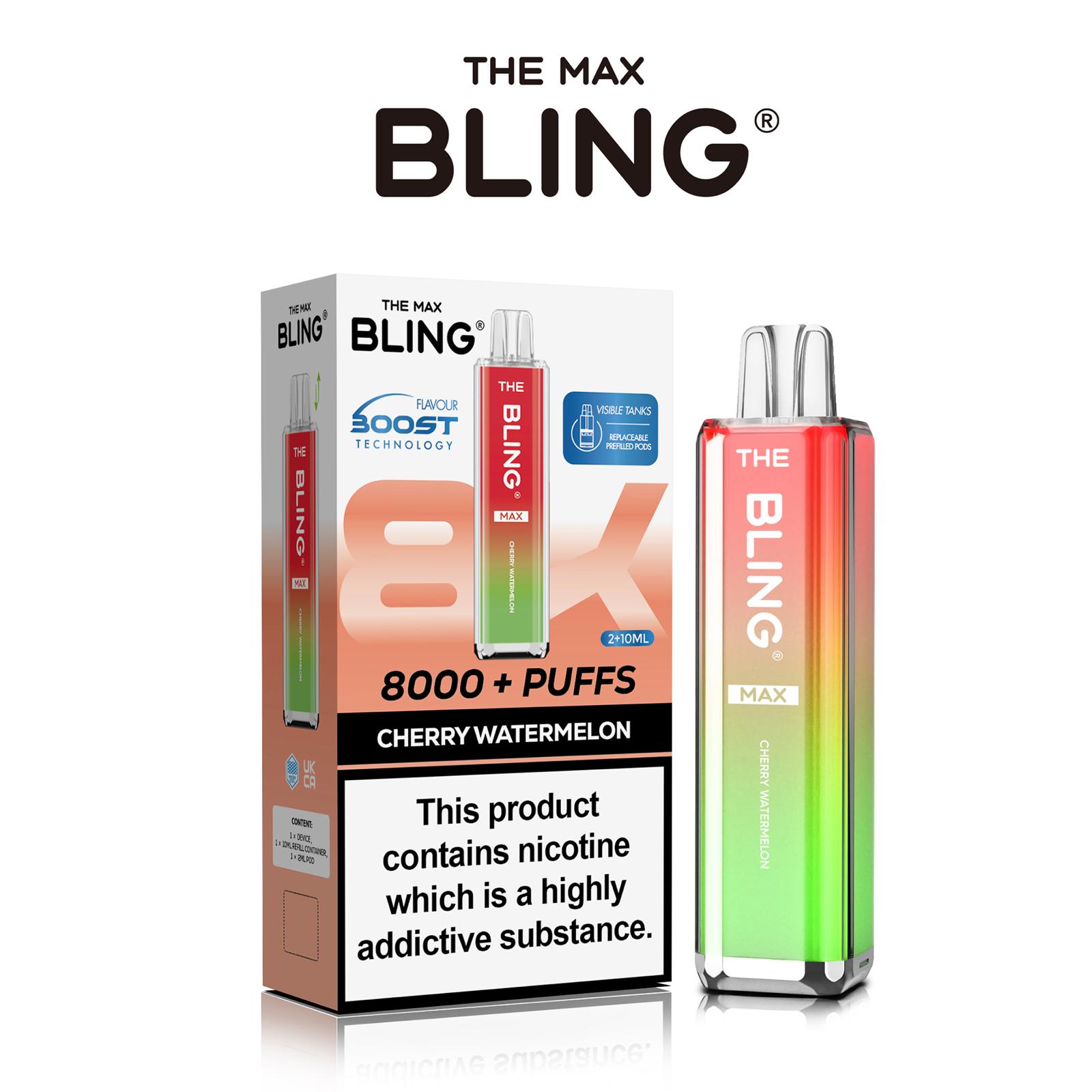 The Crystal Bling Max 8000 Prefilled Vape Pod Kit Box of 5 - #Simbavapeswholesale#