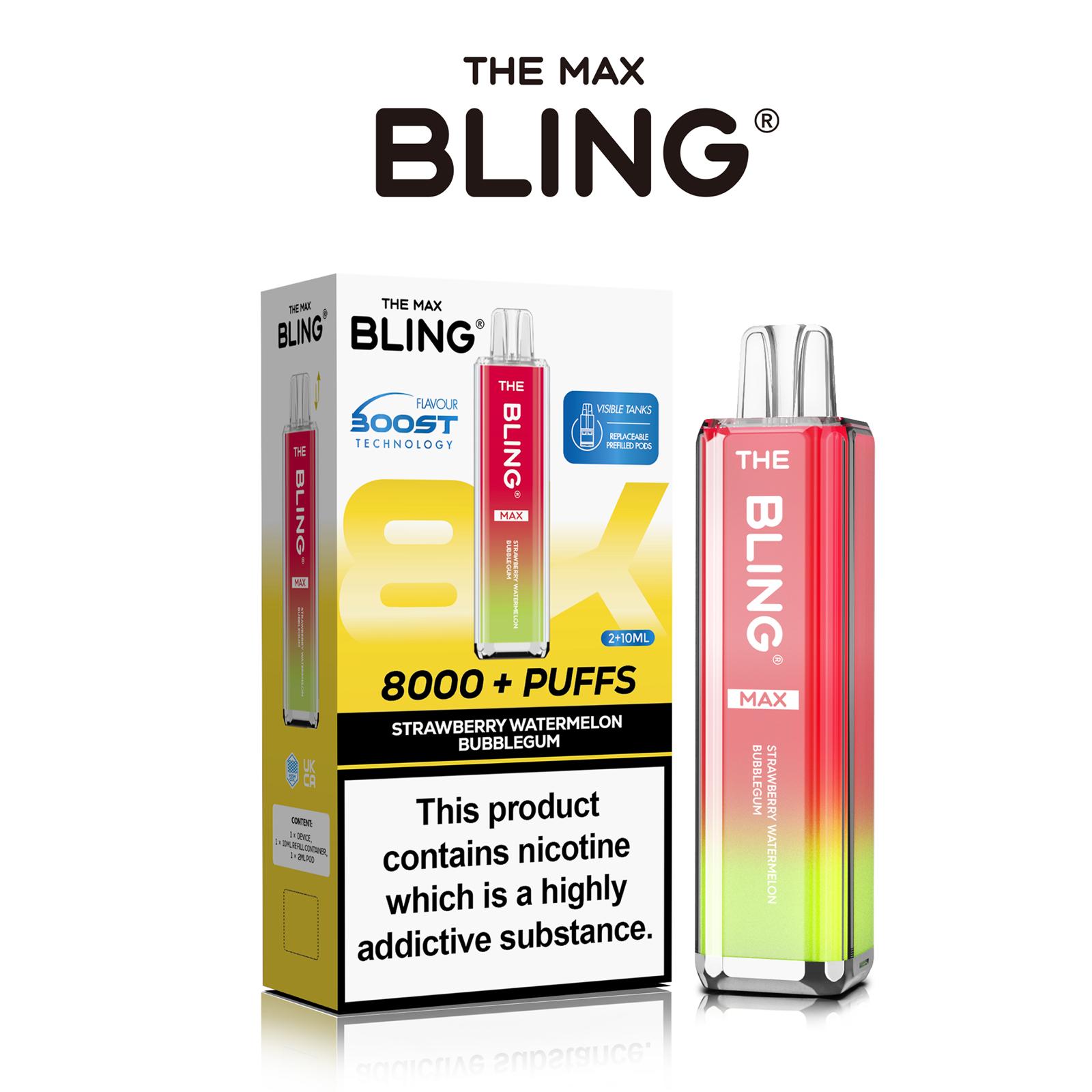 The Crystal Bling Max 8000 Prefilled Vape Pod Kit Box of 5 - #Simbavapeswholesale#
