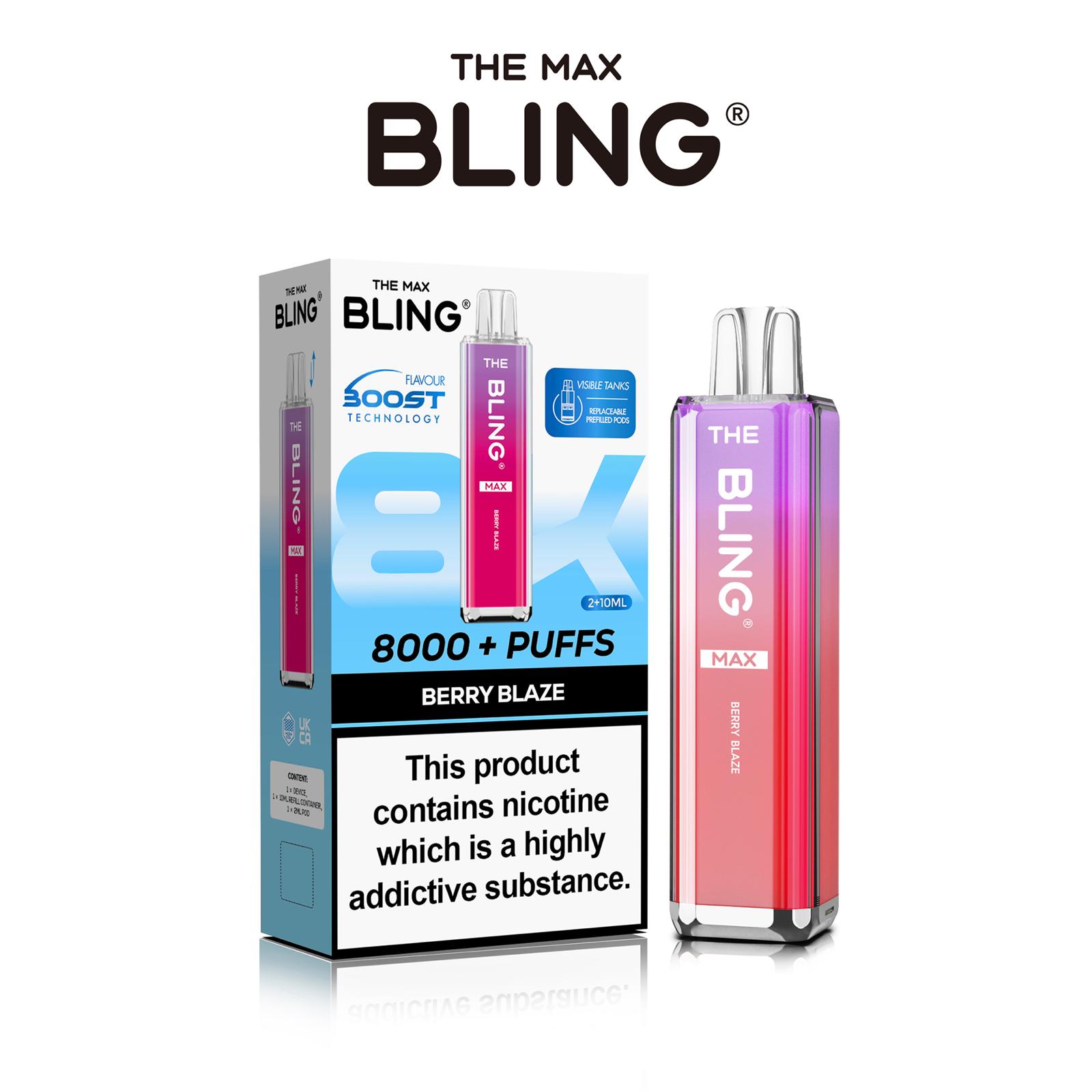 The Crystal Bling Max 8000 Prefilled Vape Pod Kit Box of 5 - #Simbavapeswholesale#